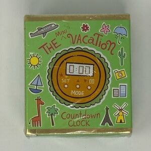 NIB Mini Vacation Countdown Clock,‎ Running Press, gift, Mega Mini Kit, travel